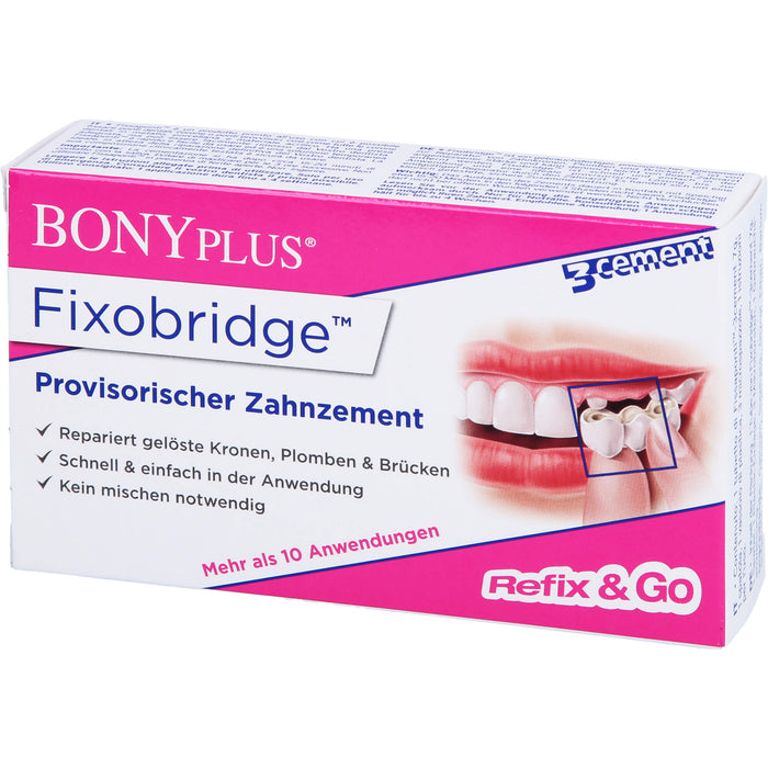 BONYPLUS Fixobridge provisorischer Zahnzement, 7 g Cream