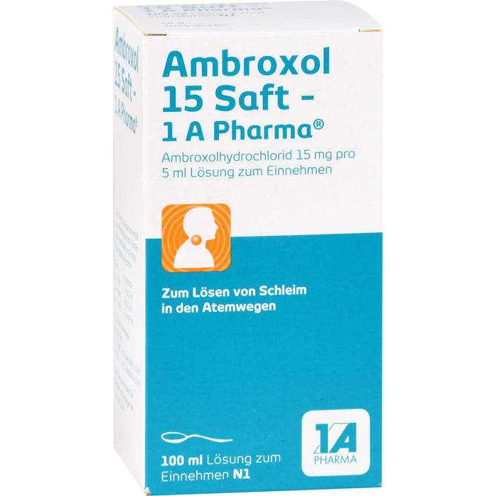 Ambroxol 15 Saft - 1A Pharma Schleimlöser, 100 ml Lösung