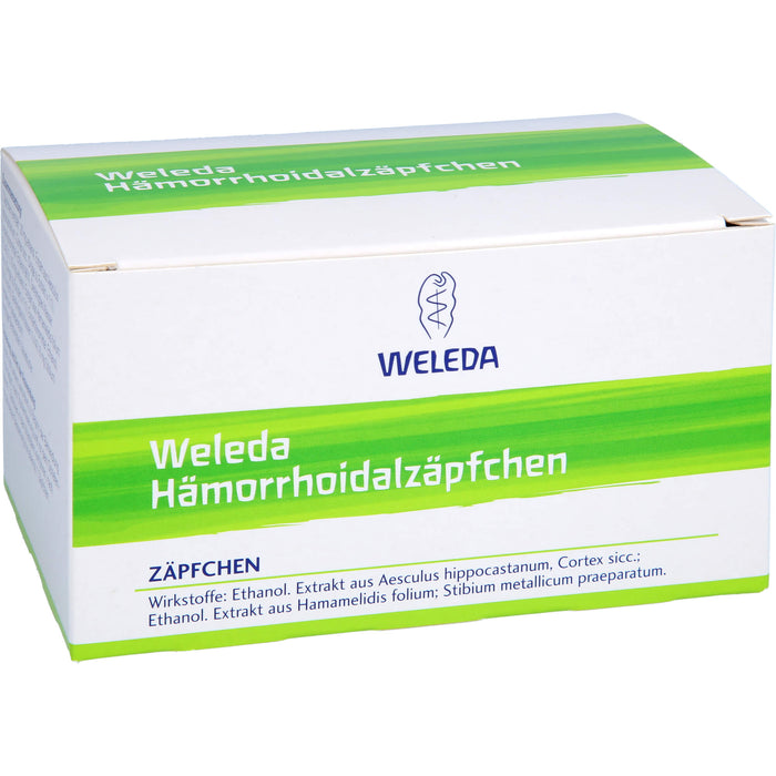 Weleda Hämorrhoidalzäpfchen bei Hämorrhoiden, Hauteinrisse, Juckreiz am After und Afterentzündung, 50 pcs. Suppositories