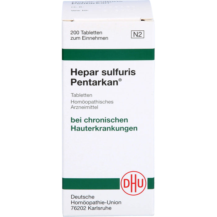 DHU Hepar sulfuris Pentarkan Tabletten bei chronischen Hauterkrankungen, 200 St. Tabletten