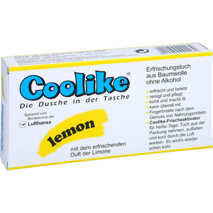 Coolike lemon Erfrischungstuch aus Baumwolle, 5 pc Tissus