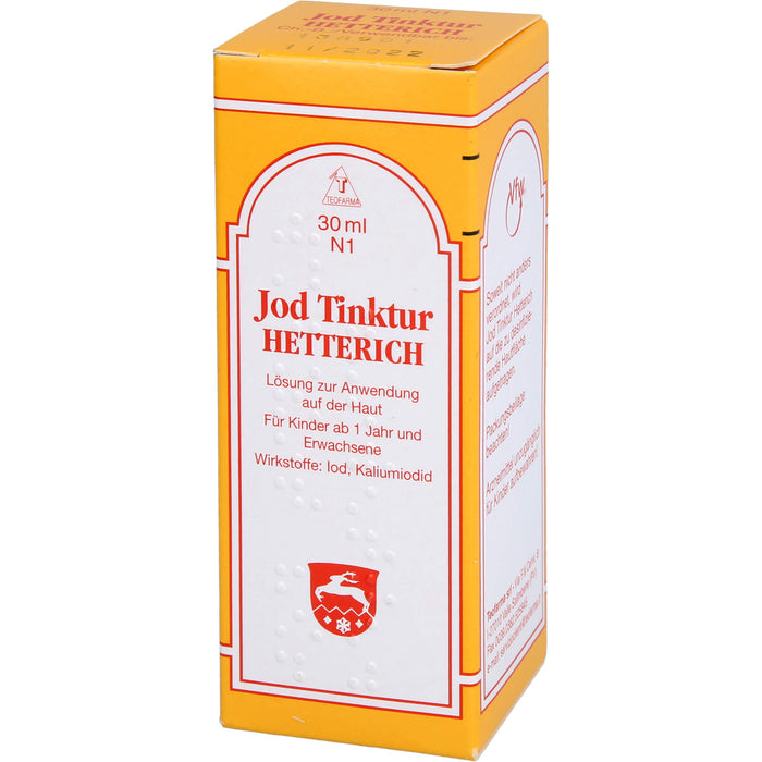 Jodtinktur Hetterich zur Haut- und Wunddesinfektion, 30 ml Solution