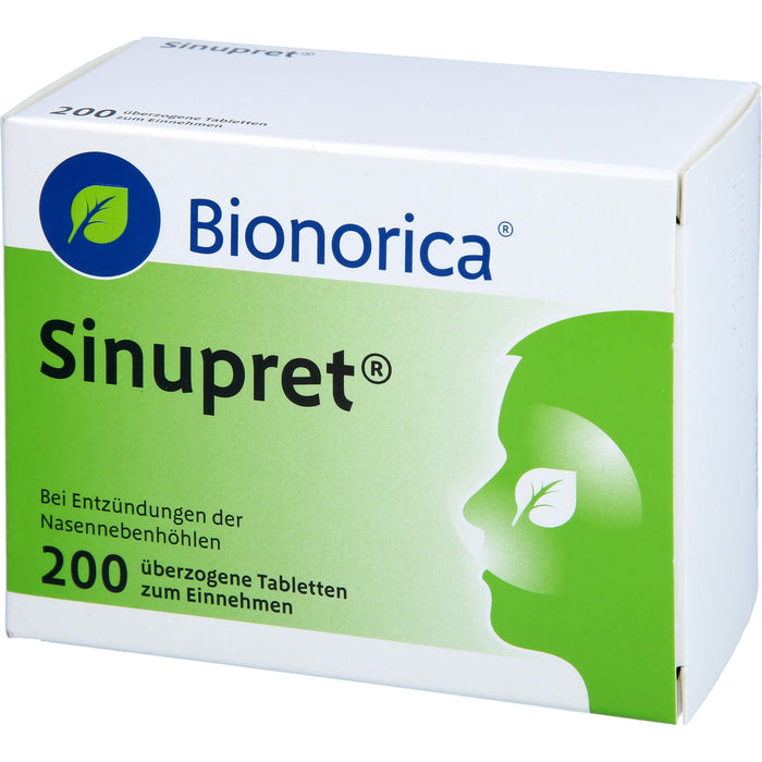 Sinupret Tabletten bei Entzündungen der Nasennebenhöhlen, 200 pc Tablettes