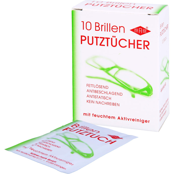 FRANK Brillen-Putztücher, 10 pc Tissus