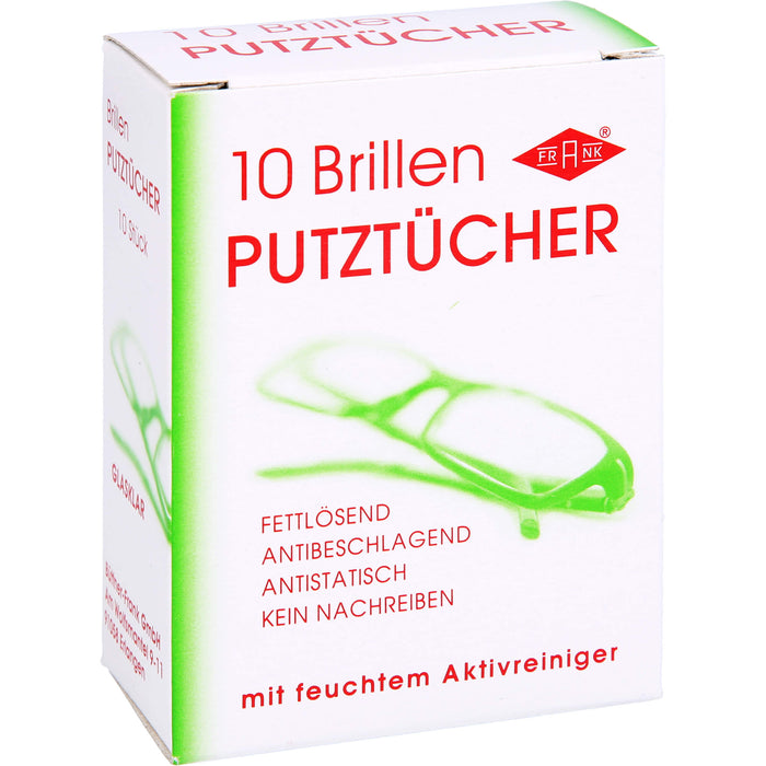 FRANK Brillen-Putztücher, 10 pc Tissus