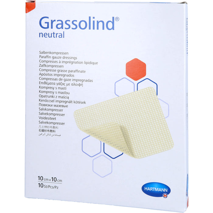 GRASSOLIND Salbenkompressen steril 10X10CM, 10 St KOM