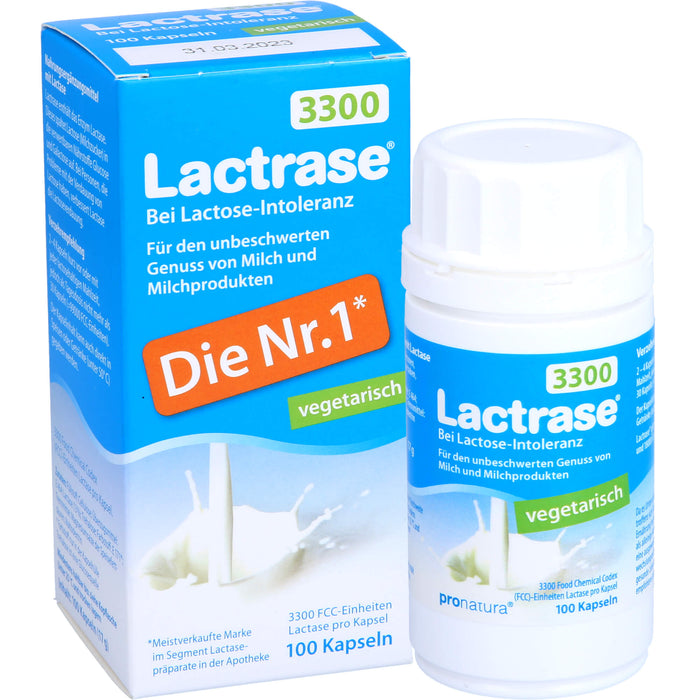 Lactrase 3300 vegetarisch bei Lactose-Intoleranz Kapseln, 100 St. Kapseln