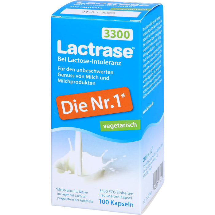 Lactrase 3300 vegetarisch bei Lactose-Intoleranz Kapseln, 100 pc Capsules