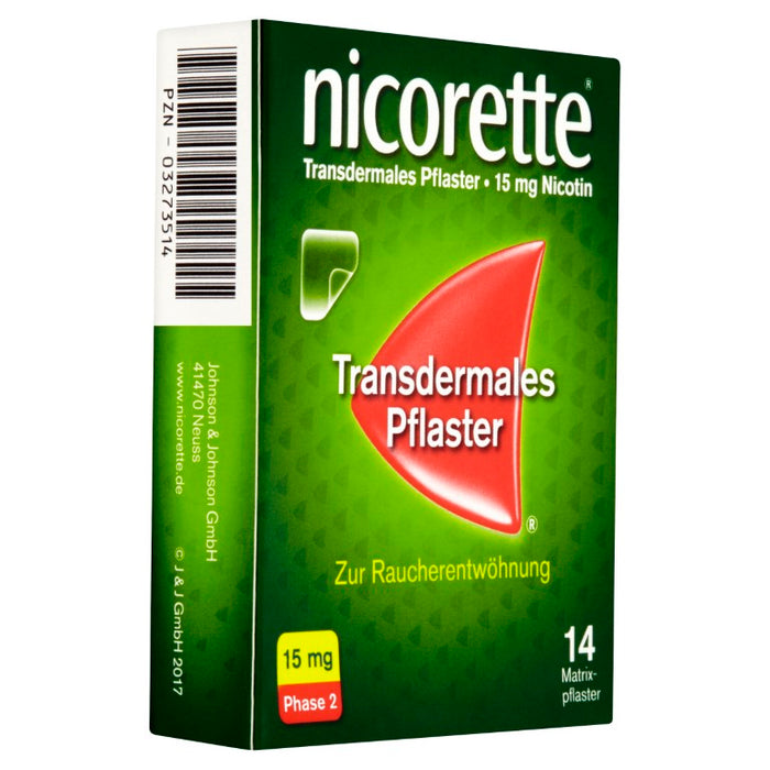 nicorette TX Pflaster 15 mg zur Raucherentwöhnung, 14 pc Pansement