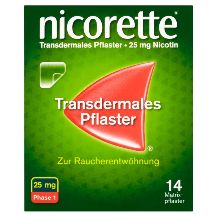 nicorette transdermales Pflaster 25 mg Nicotin Matrixpflaster, 14 pc Pansement