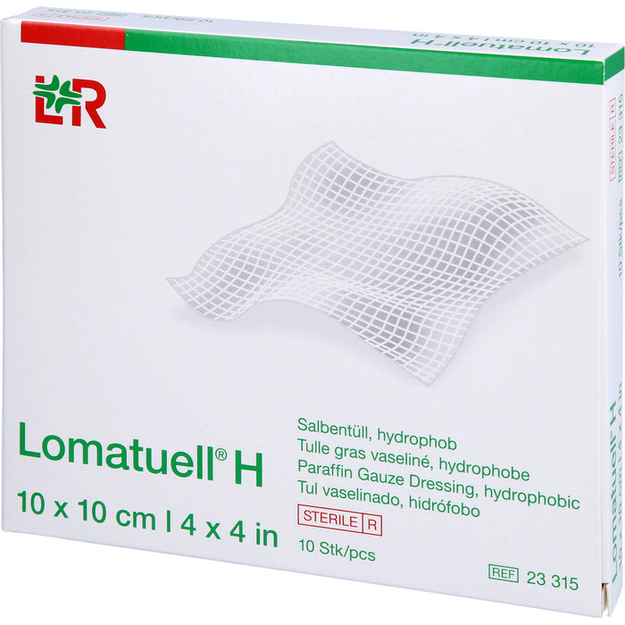 Lomatuell H 10 cm x 10 cm sterile Salbentüll, 10 St. Verband