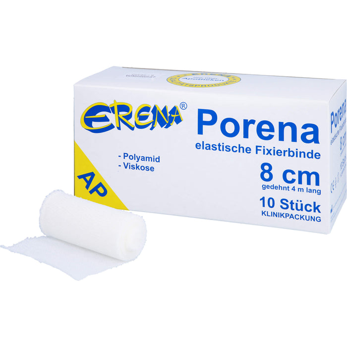 PORENA ELAST MULLBINDE 8CM, 10 St BIN