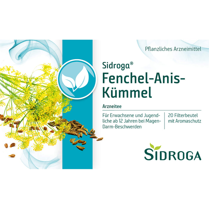 Sidroga Fenchel-Anis-Kümmel Arzneitee bei Magenbeschwerden, 20 St. Filterbeutel