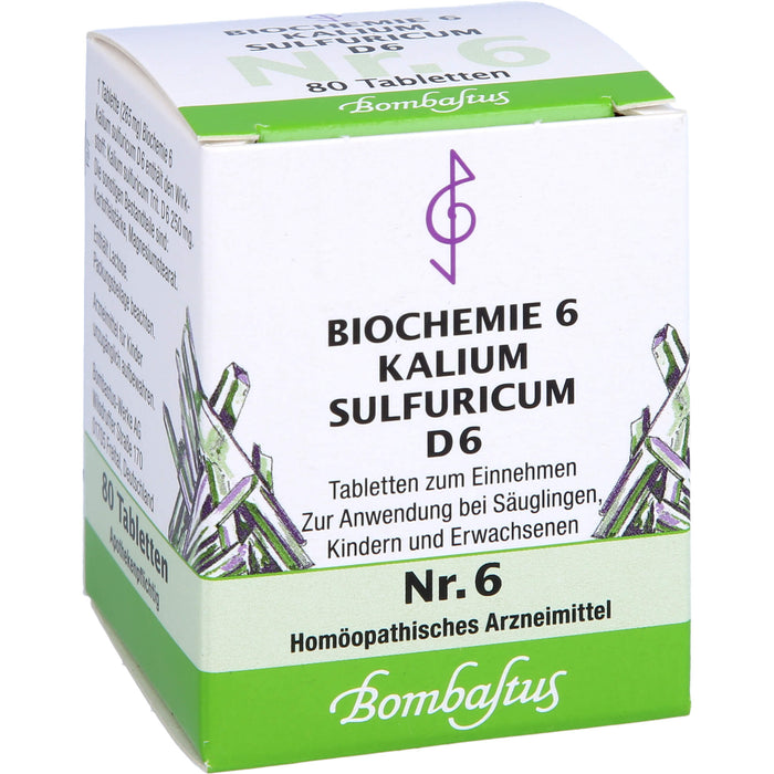 Biochemie 6 Kalium sulfuricum Bombastus D6 Tbl., 80 St TAB