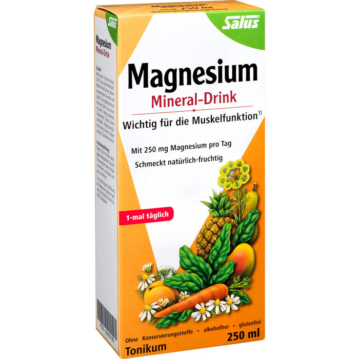 Salus Magnesium Mineral-Drink wichtig für die Muskelfunktion, 250 ml Solution