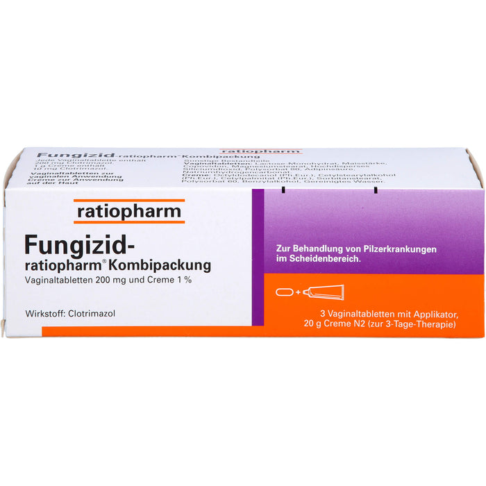 Fungizid-ratiopharm Kombipackung zur Behandlung von Pilzerkrankungen  im Scheidenbereich, 1 pc Paquet combiné