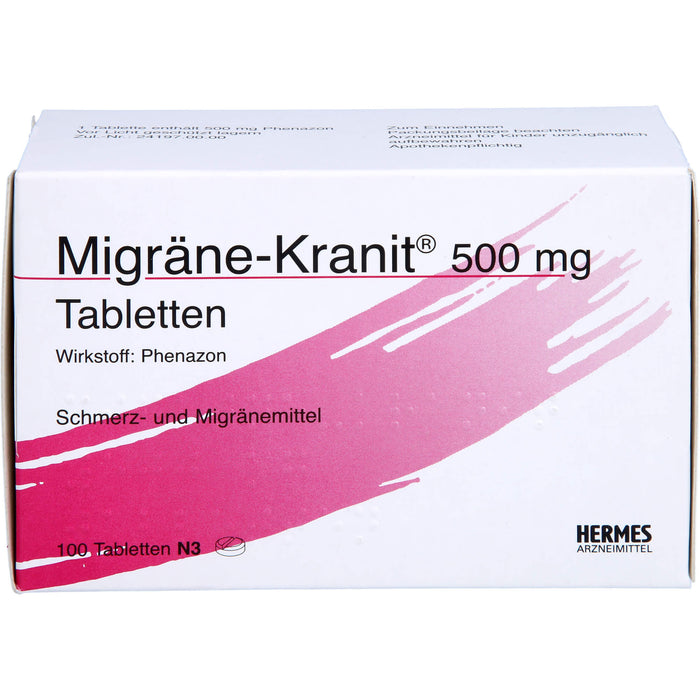 Migräne-Kranit 500 mg Tabletten, 100 pc Tablettes