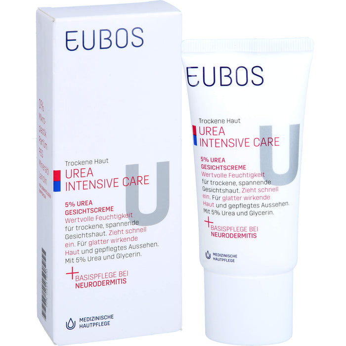 EUBOS Trockene Haut Urea 5% Gesichtscreme, 50 ml CRE