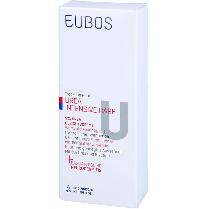 EUBOS Trockene Haut Urea 5% Gesichtscreme, 50 ml CRE