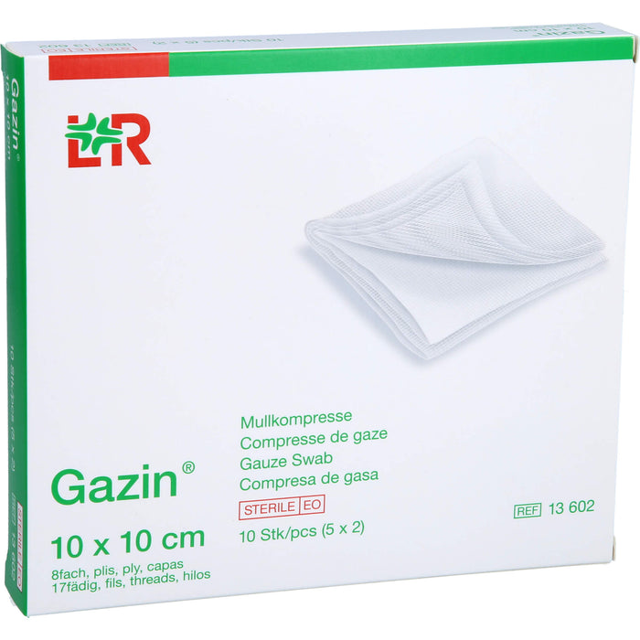 Gazin Kompressen steril 10 x 10 cm, 10 pcs. Compresses