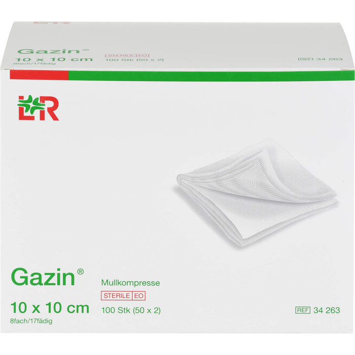 Gazin Kompressen steril 10x10cm, 100 pcs. Compresses