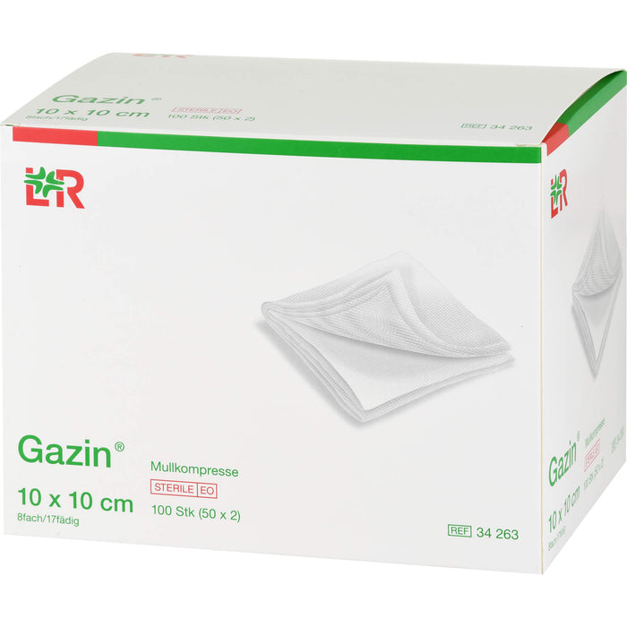 Gazin Kompressen steril 10x10cm, 100 pcs. Compresses