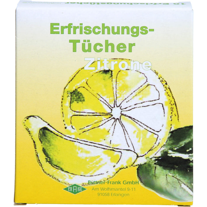 FRANK Erfrischungstücher Citro zur schnellen Erfrischung der Hände, 10 pc Paquet