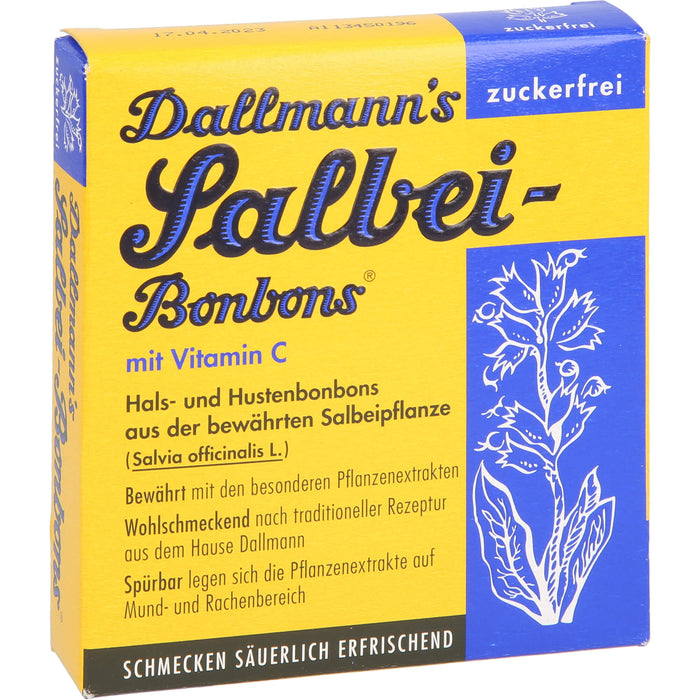 Dallmann's Salbei-Bonbons zuckerfrei, 20 pc Bonbons