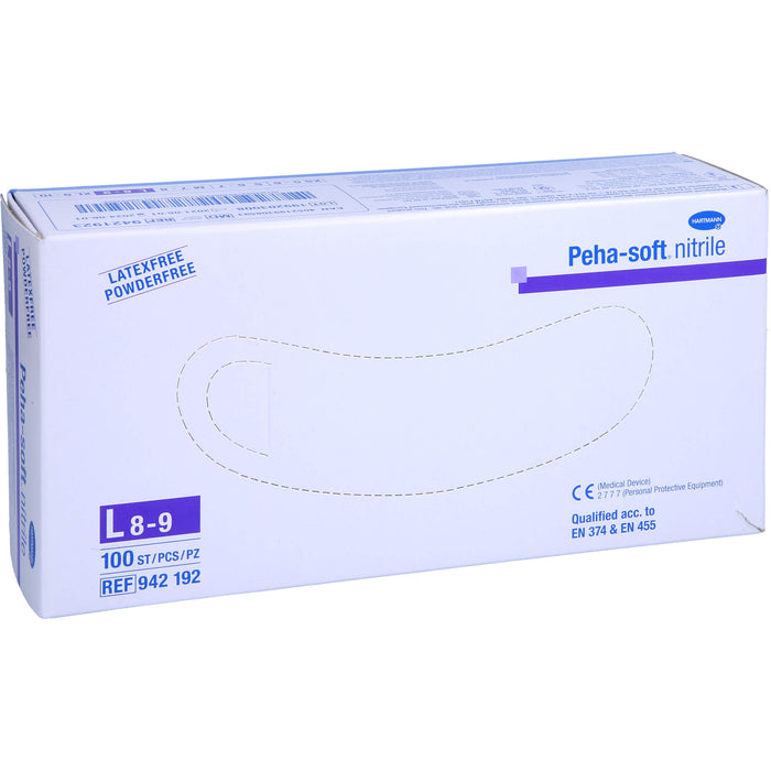 Peha-soft nitrile Untersuch.handsch. L unst.pudfr., 100 St HAS