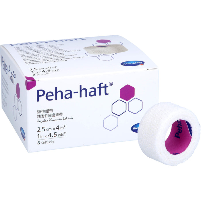 Peha-haft Latexfrei Fixierbinde 2,5cmx4m, 8 St. Packung