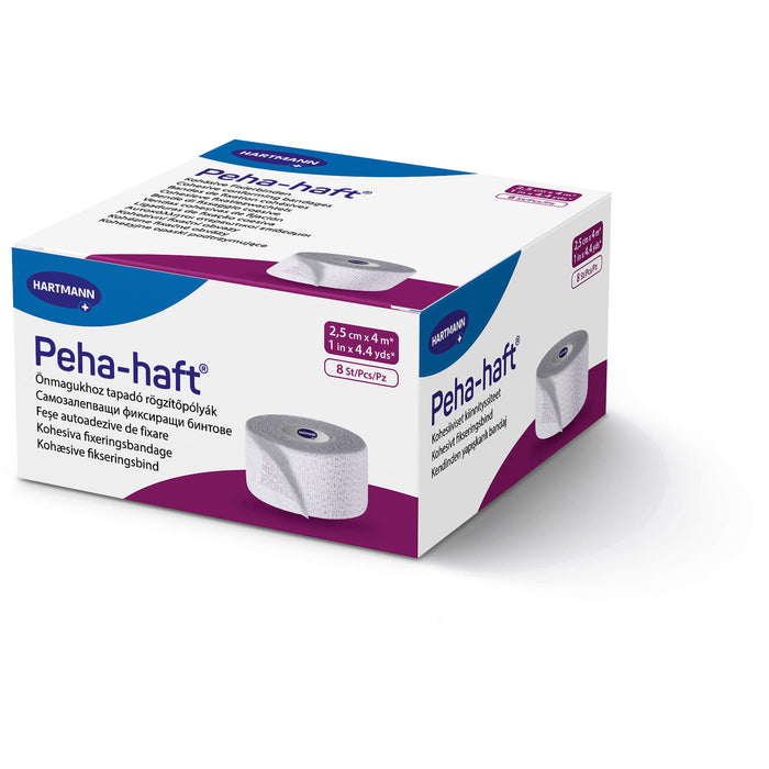 HARTMANN Peha-haft Latexfrei Fixierbinde 2,5 cm x 4 m, 8 pc Paquet