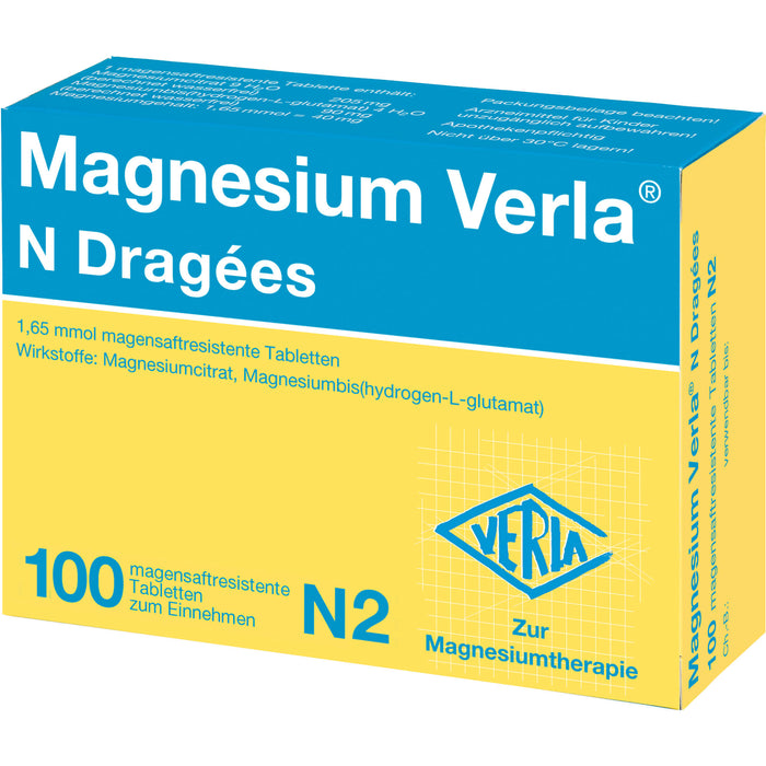 Magnesium Verla N Dragees, 100 pcs. Tablets