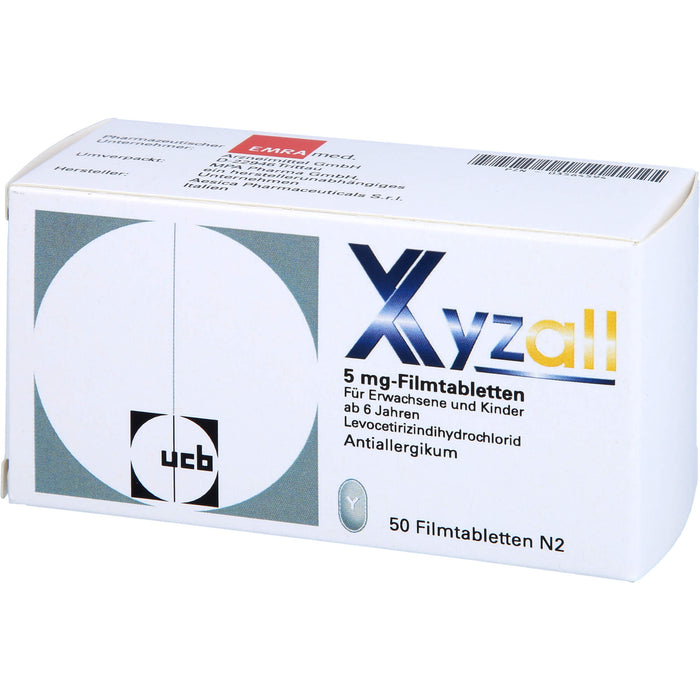 Xyzall 5 mg Emra Filmtabletten, 50 St FTA