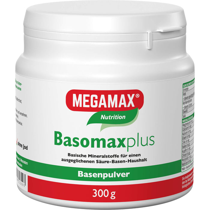 MEGAMAX Nutrition Basomax plus Basenpulver, 300 g Poudre