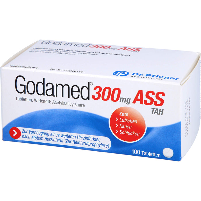 Godamed 300 mg ASS TAH Tabletten magenverträglicher Herzschutz, 100 pc Tablettes