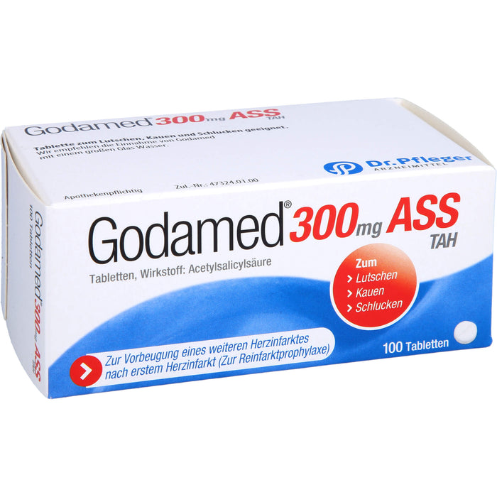 Godamed 300 mg ASS TAH Tabletten magenverträglicher Herzschutz, 100 pc Tablettes