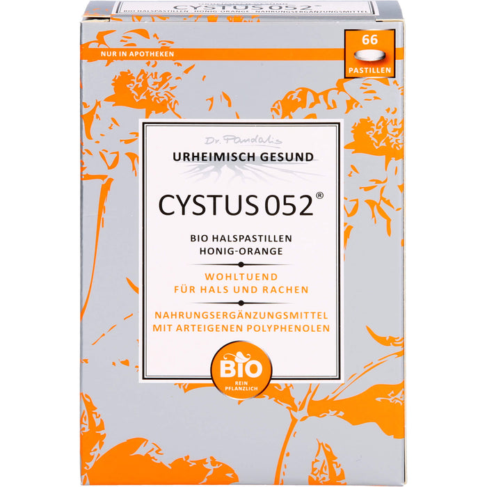 Dr. Pandalis Cystus 052 Bio Halspastillen Honig-Orange, 66 pcs. Pastilles