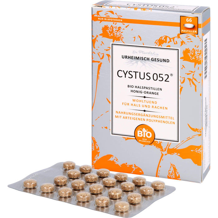 Dr. Pandalis Cystus 052 Bio Halspastillen Honig-Orange, 66 pcs. Pastilles