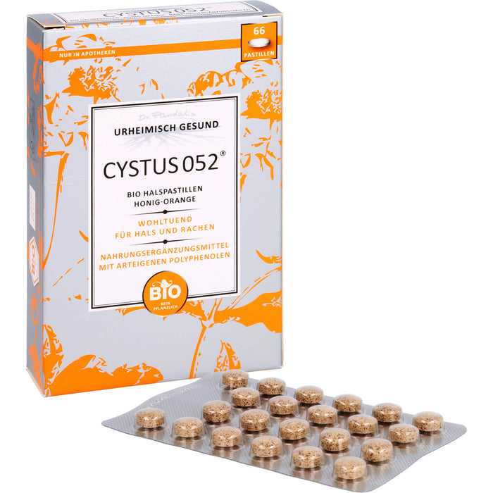 Dr. Pandalis Cystus 052 Bio Halspastillen Honig-Orange, 66 pcs. Pastilles