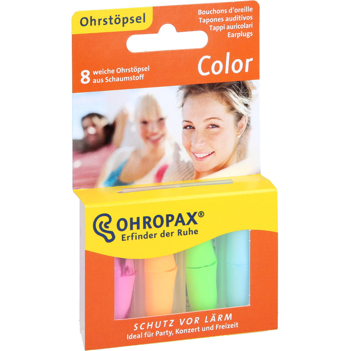 OHROPAX Color Ohrstöpsel Schaumstoff, 8 pcs. Earplugs