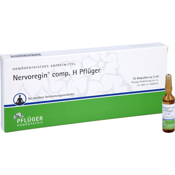 PFLÜGER Nervoregin comp. H bei nervösen Verstimmungszuständen, 10 pc Ampoules