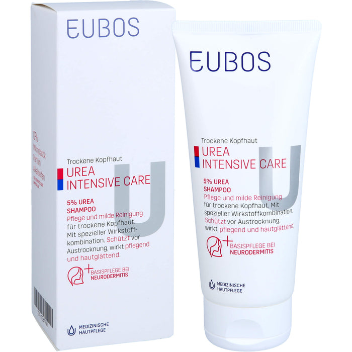 EUBOS UREA 5% Shampoo für trockene Haut, 200 ml Shampoo