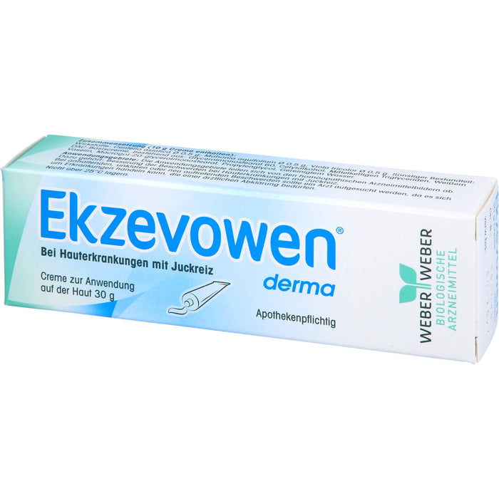 Ekzevowen derma Creme bei Hauterkrankungen mit Juckreiz, 30 g Cream