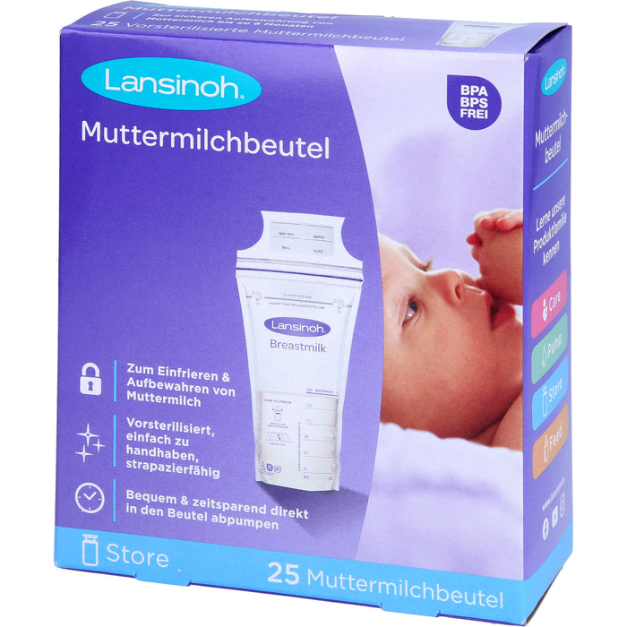 Lansinoh Muttermilchbeutel, 25 pc Sachets