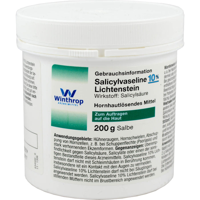 Salicylvaseline 10 % Lichtenstein Salbe, 200 g Onguent