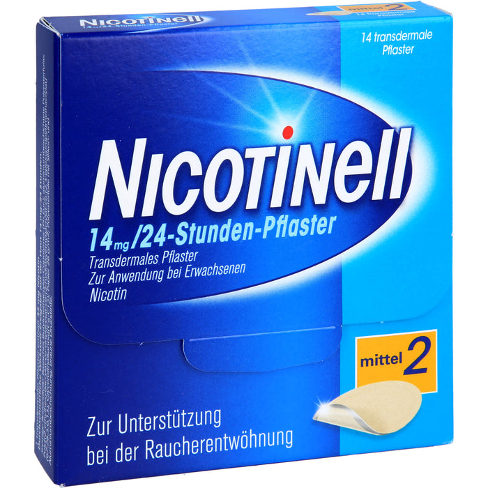 Nicotinell 14 mg/24-Stunden-Pflaster (bisher 35 mg) Stärke 2 (mittel), 14 pcs. Patch