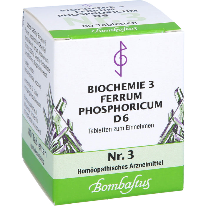 Biochemie 3 Ferrum phosphoricum Bombastus D6 Tbl., 80 St TAB