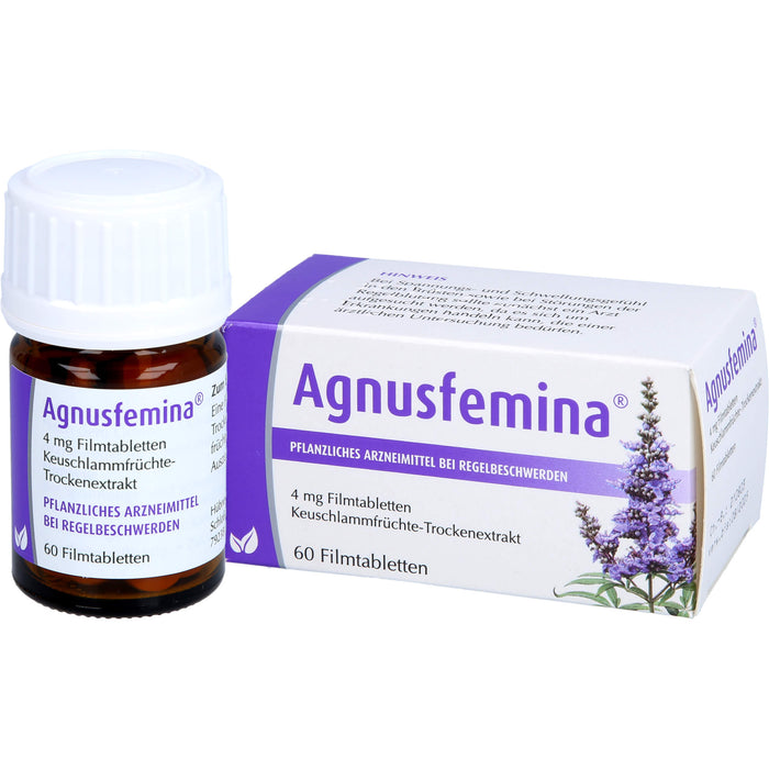 Agnusfemina 4 mg Filmtabletten bei Regelbeschwerden, 60 pc Tablettes