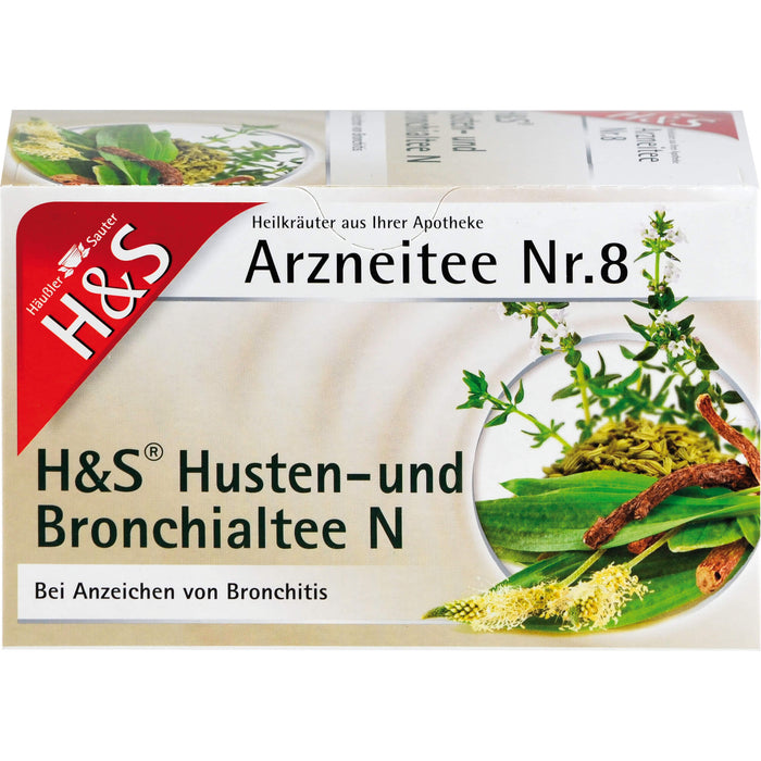 H&S Arzneitee Nr. 8 Husten- und Bronchialtee N, 20 pc Sac filtrant