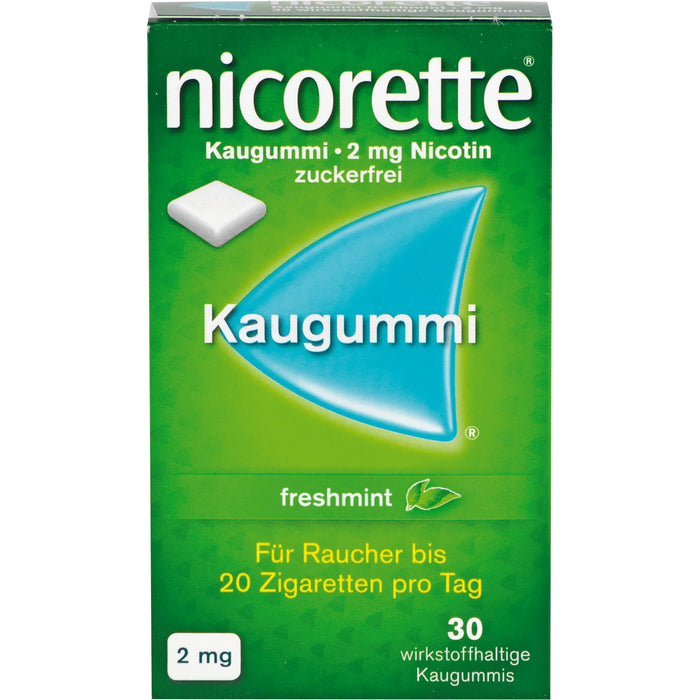 nicorette Kaugummi 2 mg freshmint  Reimport EMRAmed, 30 pcs. Chewing gum